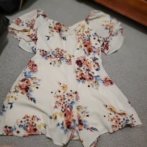 White floral Romper